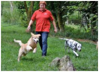 Helga mit Pensionsgästen